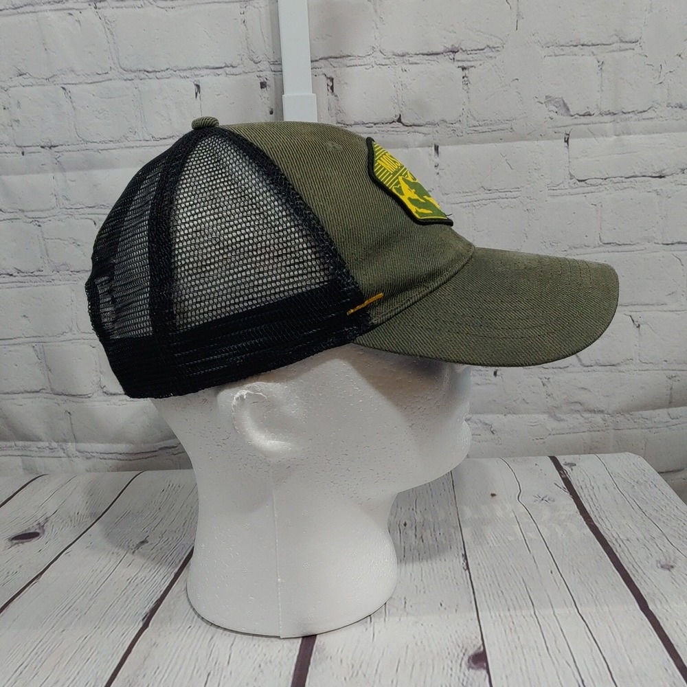 Mossy Oak Hat Cap Snap Back Adjustable Green Gold Pre Owned HT 96 86 - Picture 5 of 7